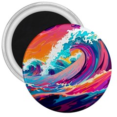 Tsunami Waves Ocean Sea Nautical Nature Water 2 3  Magnets by Jancukart