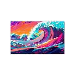 Tsunami Waves Ocean Sea Nautical Nature Water 2 Sticker (rectangular)