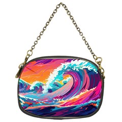 Tsunami Waves Ocean Sea Nautical Nature Water 2 Chain Purse (one Side)