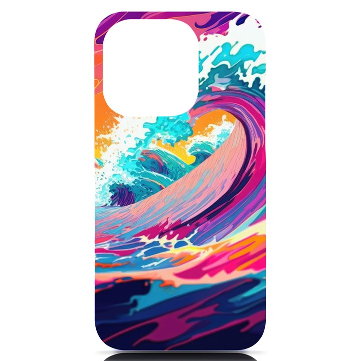 Tsunami Waves Ocean Sea Nautical Nature Water 2 iPhone 14 Pro Black UV Print Case