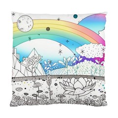 Rainbow Fun Cute Minimal Doodle Drawing 2 Standard Cushion Case (one Side) by Jancukart