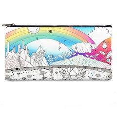 Rainbow Fun Cute Minimal Doodle Drawing 2 Pencil Case