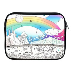 Rainbow Fun Cute Minimal Doodle Drawing 2 Apple Ipad 2/3/4 Zipper Cases