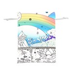 Rainbow Fun Cute Minimal Doodle Drawing 2 Lightweight Drawstring Pouch (S) Front