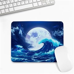 Waves Ocean Sea Tsunami Nautical 7 Small Mousepad by Jancukart