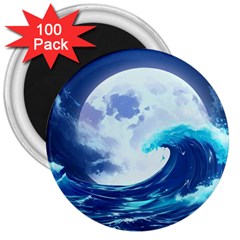 Waves Ocean Sea Tsunami Nautical 7 3  Magnets (100 Pack) by Jancukart