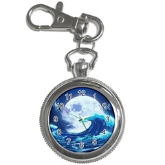 Waves Ocean Sea Tsunami Nautical 7 Key Chain Watches by Jancukart