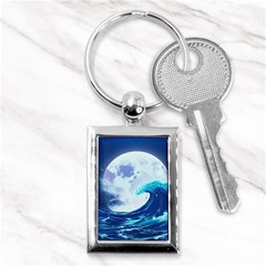 Waves Ocean Sea Tsunami Nautical 7 Key Chain (rectangle) by Jancukart