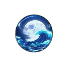 Waves Ocean Sea Tsunami Nautical 7 Hat Clip Ball Marker (4 Pack)