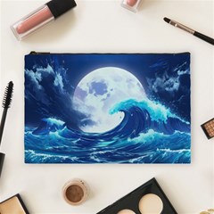 Waves Ocean Sea Tsunami Nautical 7 Cosmetic Bag (large) by Jancukart