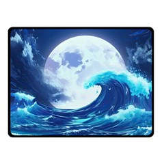 Waves Ocean Sea Tsunami Nautical 7 Fleece Blanket (small) by Jancukart