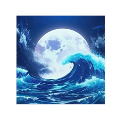 Waves Ocean Sea Tsunami Nautical 7 Square Satin Scarf (30  X 30 )