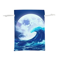 Waves Ocean Sea Tsunami Nautical 7 Lightweight Drawstring Pouch (m) by Jancukart