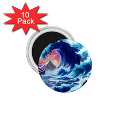 Storm Tsunami Waves Ocean Sea Nautical Nature 1 75  Magnets (10 Pack)  by Jancukart