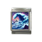 Storm Tsunami Waves Ocean Sea Nautical Nature Italian Charm (13mm) Front