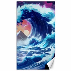 Storm Tsunami Waves Ocean Sea Nautical Nature Canvas 40  X 72  by Jancukart