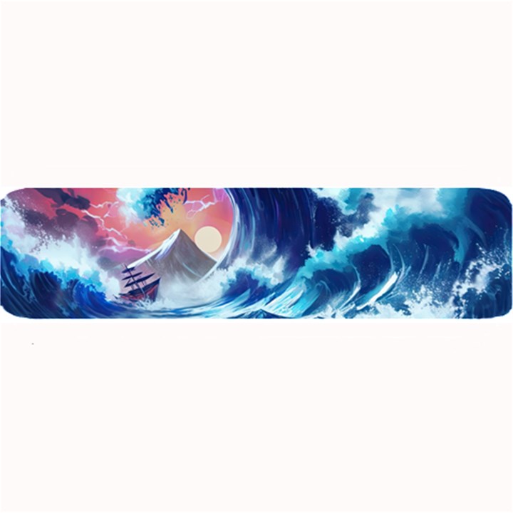 Storm Tsunami Waves Ocean Sea Nautical Nature Large Bar Mat