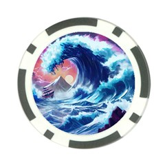 Storm Tsunami Waves Ocean Sea Nautical Nature Poker Chip Card Guard (10 Pack)