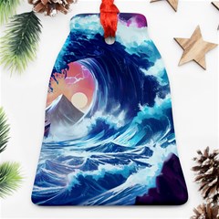 Storm Tsunami Waves Ocean Sea Nautical Nature Ornament (bell)