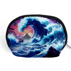 Storm Tsunami Waves Ocean Sea Nautical Nature Accessory Pouch (medium)