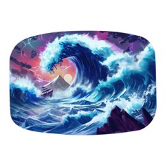 Storm Tsunami Waves Ocean Sea Nautical Nature Mini Square Pill Box by Jancukart