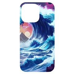 Storm Tsunami Waves Ocean Sea Nautical Nature Iphone 14 Pro Max Black Uv Print Case