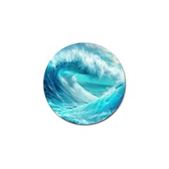 Tsunami Waves Ocean Sea Nautical Nature Water Tidal Golf Ball Marker (4 Pack)