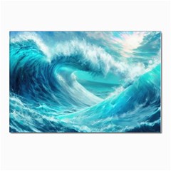 Tsunami Waves Ocean Sea Nautical Nature Water Tidal Postcards 5  X 7  (pkg Of 10) by Jancukart