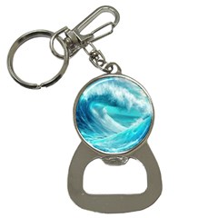 Tsunami Waves Ocean Sea Nautical Nature Water Tidal Bottle Opener Key Chain by Jancukart