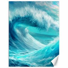 Tsunami Waves Ocean Sea Nautical Nature Water Tidal Canvas 12  X 16  by Jancukart