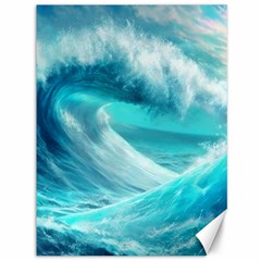 Tsunami Waves Ocean Sea Nautical Nature Water Tidal Canvas 36  X 48  by Jancukart