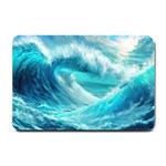 Tsunami Waves Ocean Sea Nautical Nature Water Tidal Small Doormat 24 x16  Door Mat