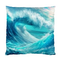 Tsunami Waves Ocean Sea Nautical Nature Water Tidal Standard Cushion Case (one Side) by Jancukart