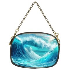 Tsunami Waves Ocean Sea Nautical Nature Water Tidal Chain Purse (two Sides)