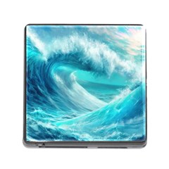 Tsunami Waves Ocean Sea Nautical Nature Water Tidal Memory Card Reader (square 5 Slot)