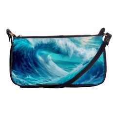 Tsunami Waves Ocean Sea Nautical Nature Water Tidal Shoulder Clutch Bag