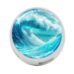 Tsunami Waves Ocean Sea Nautical Nature Water Tidal 4-port Usb Hub (two Sides)