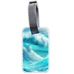 Tsunami Waves Ocean Sea Nautical Nature Water Tidal Luggage Tag (two sides) Front