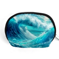 Tsunami Waves Ocean Sea Nautical Nature Water Tidal Accessory Pouch (medium) by Jancukart