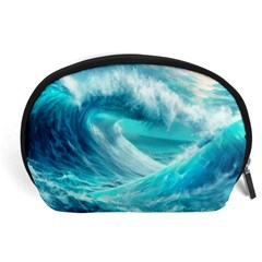 Tsunami Waves Ocean Sea Nautical Nature Water Tidal Accessory Pouch (large) by Jancukart