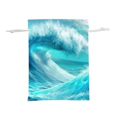 Tsunami Waves Ocean Sea Nautical Nature Water Tidal Lightweight Drawstring Pouch (s) by Jancukart