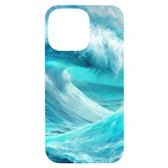 Tsunami Waves Ocean Sea Nautical Nature Water Tidal Iphone 14 Pro Max Black Uv Print Case by Jancukart