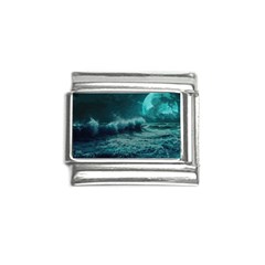 Waves Ocean Sea Tsunami Nautical 2 Italian Charm (9mm) by Jancukart