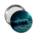 Waves Ocean Sea Tsunami Nautical 2 2.25  Handbag Mirrors Front