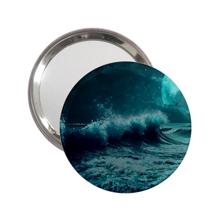 Waves Ocean Sea Tsunami Nautical 2 2.25  Handbag Mirrors