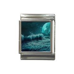 Waves Ocean Sea Tsunami Nautical 2 Italian Charm (13mm) by Jancukart