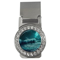 Waves Ocean Sea Tsunami Nautical 2 Money Clips (cz) 