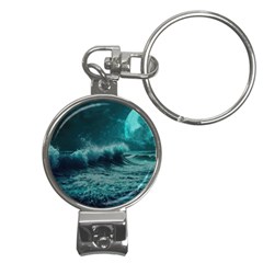 Waves Ocean Sea Tsunami Nautical 2 Nail Clippers Key Chain by Jancukart