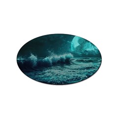 Waves Ocean Sea Tsunami Nautical 2 Sticker (oval) by Jancukart