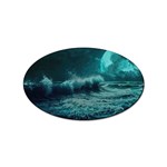 Waves Ocean Sea Tsunami Nautical 2 Sticker Oval (10 pack) Front